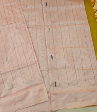 Chinnalampattu Saree - Peach with Yellow
