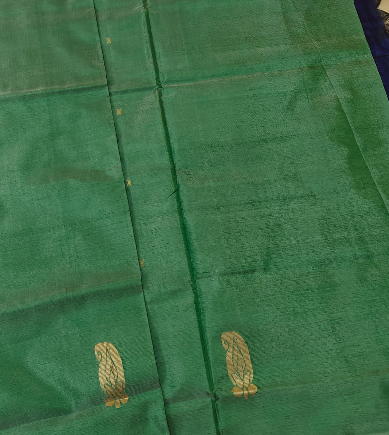 Chinnalampattu Saree - Green with Blue