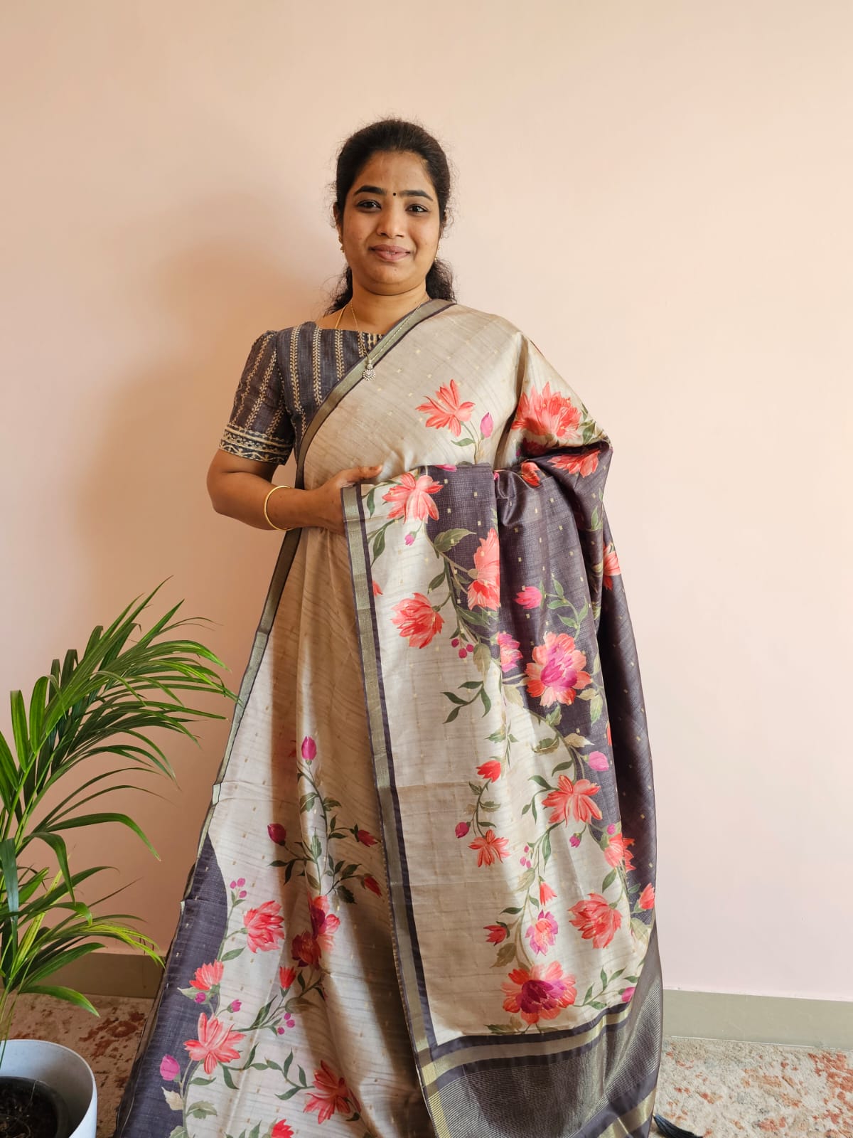 Soft Semi Tussar - Grey