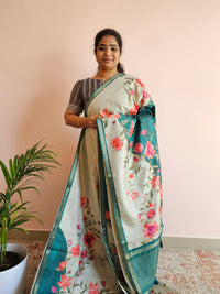 Soft Semi Tussar - Sea Green