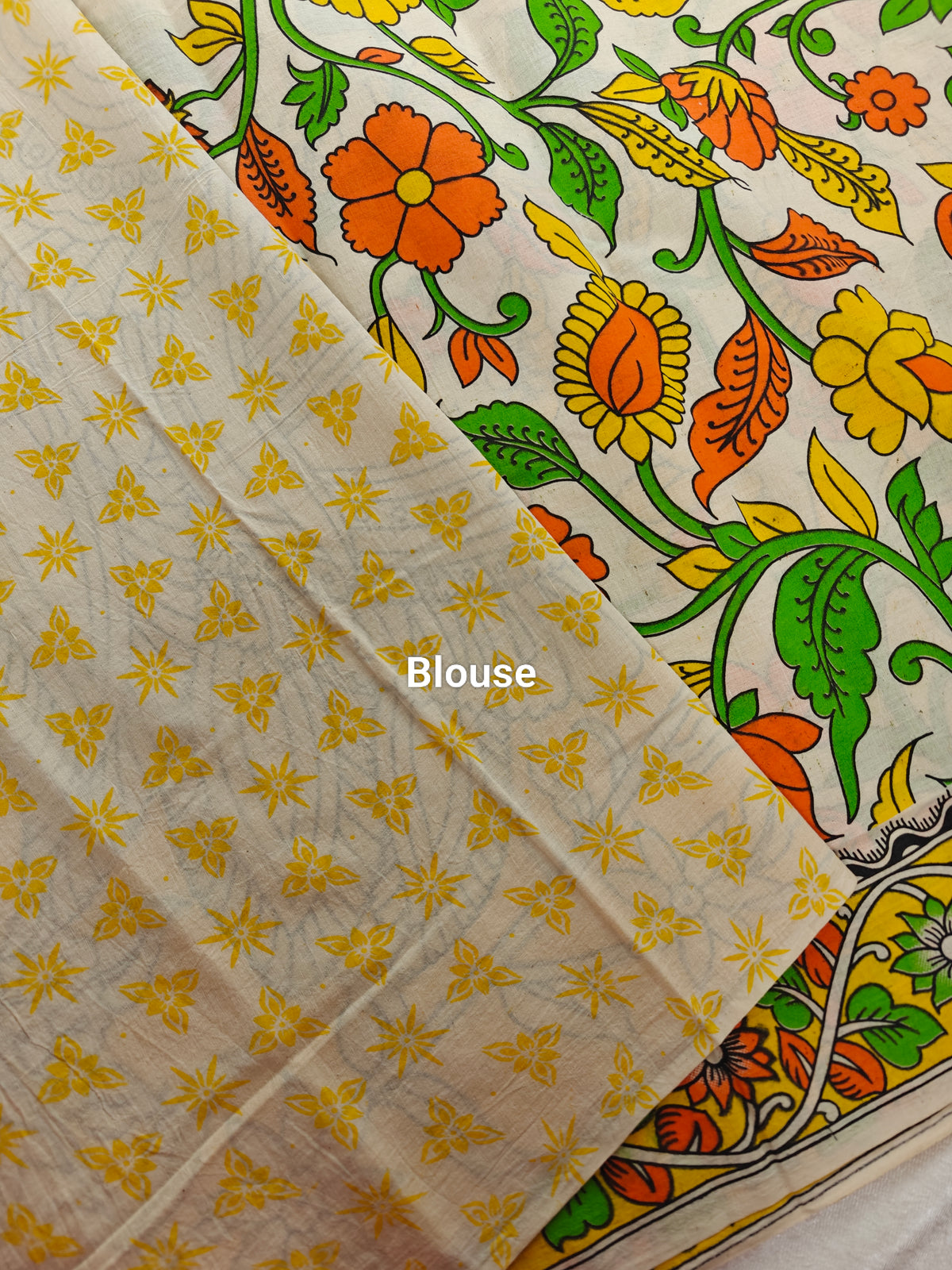 Cotton Kalamkari Saree - Multi Shade