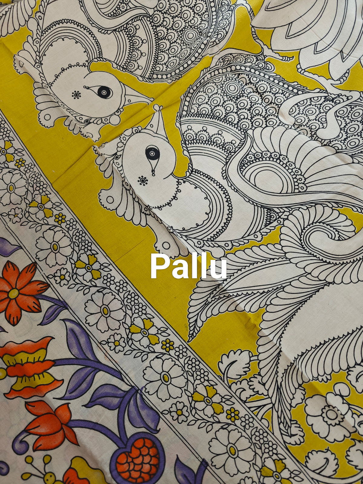 Cotton Kalamkari Saree - Multi Shade