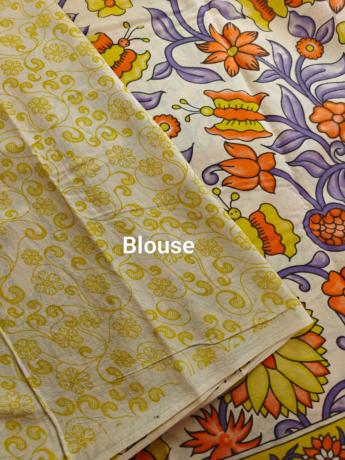 Cotton Kalamkari Saree - Multi Shade