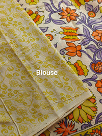 Cotton Kalamkari Saree - Multi Shade