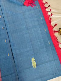 Chinnalampattu Saree - Grey with Red