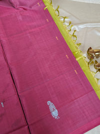 Chinnalampattu Saree - Marron with Green