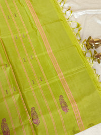 Chinnalampattu Saree - Marron with Green