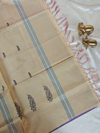 Chinnalampattu Saree - Blue with Sandel