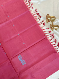 Chinnalampattu Saree - Cream with Dark Red