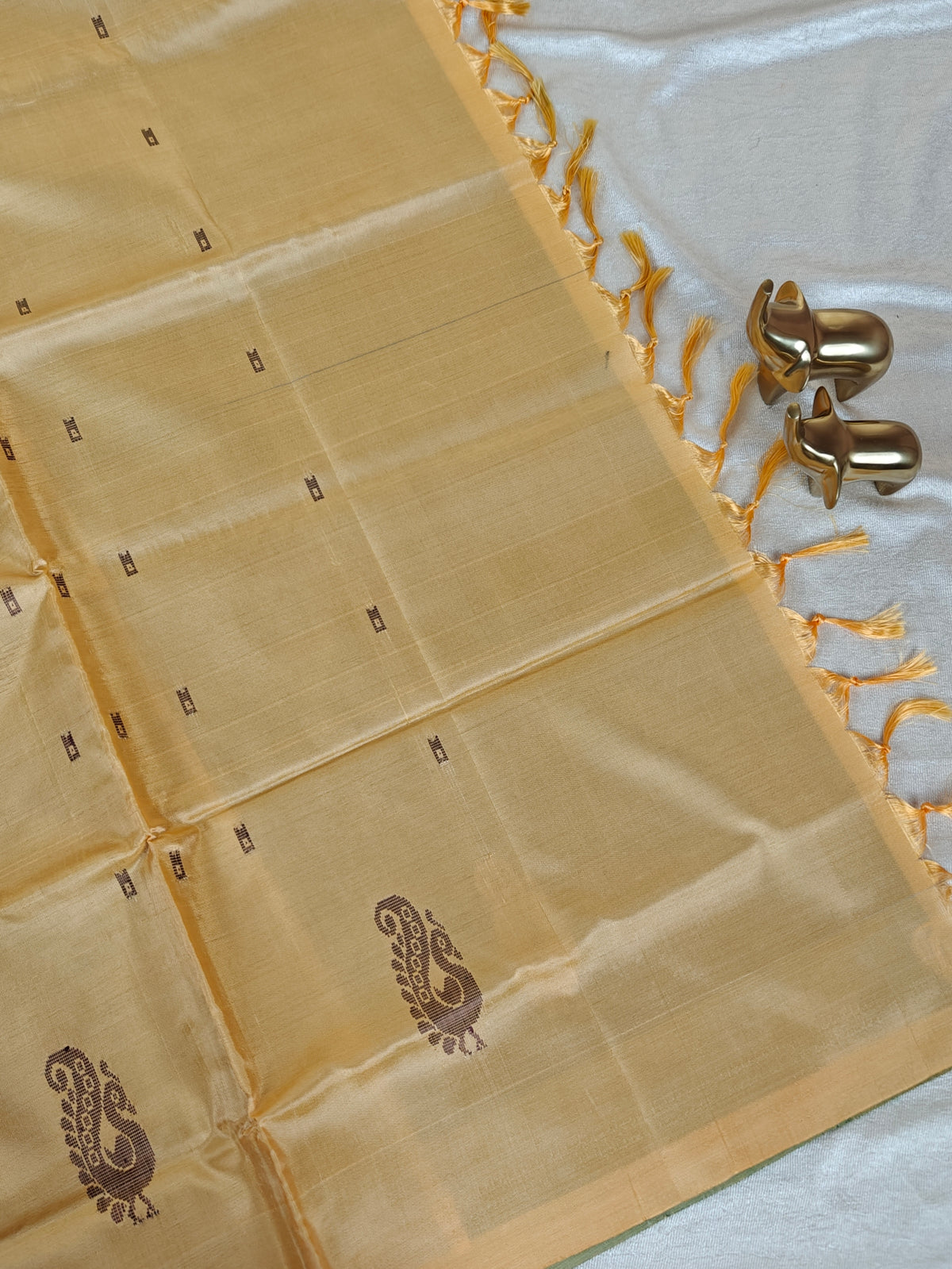 Chinnalampattu Saree - Green with Sandal