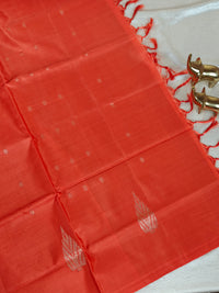 Chinnalampattu Saree - Brown with Orange