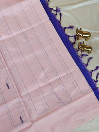 Chinnalampattu Saree - Cream  with Violet