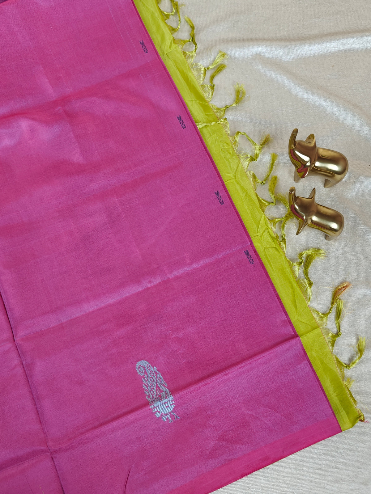 Chinnalampattu Saree- Dark Pink with Green