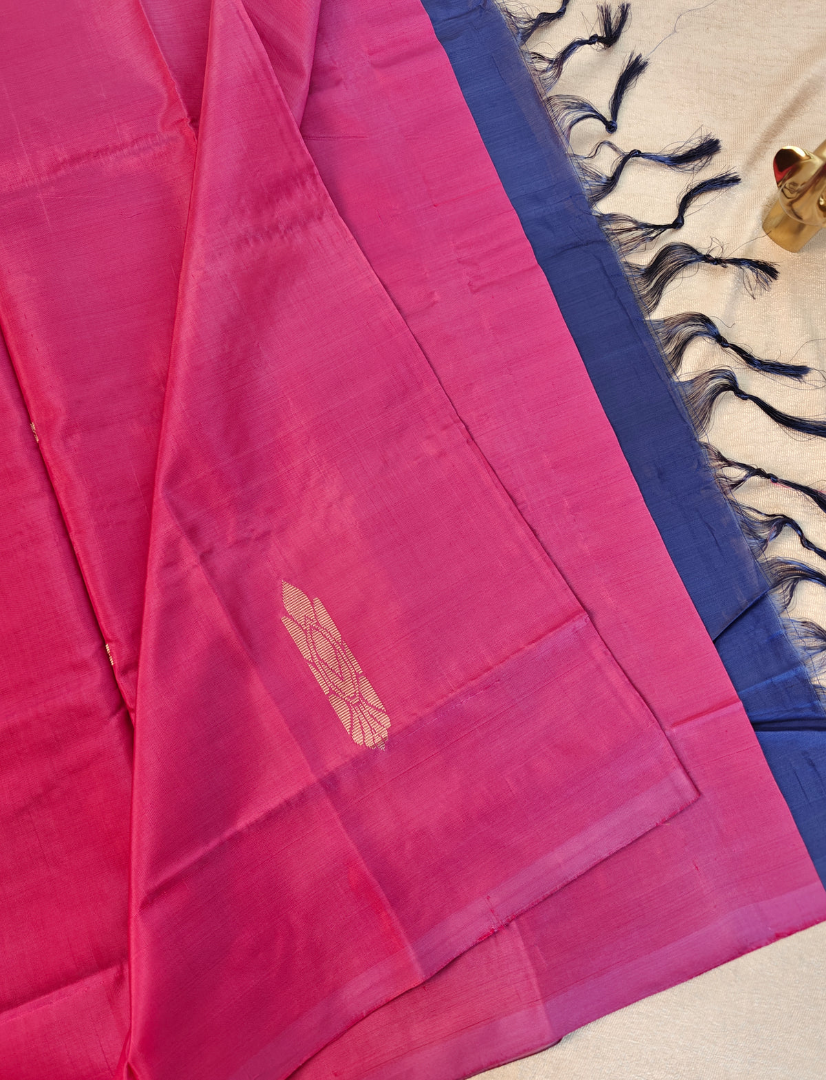 Chinnalampattu Saree -  Pink with Blue