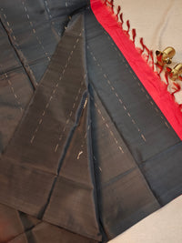 Chinnalampattu Saree - Black with Red