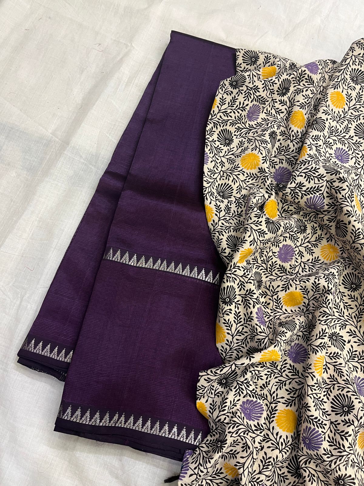Handwoven Mangalagiri Pattu Saree - Purple