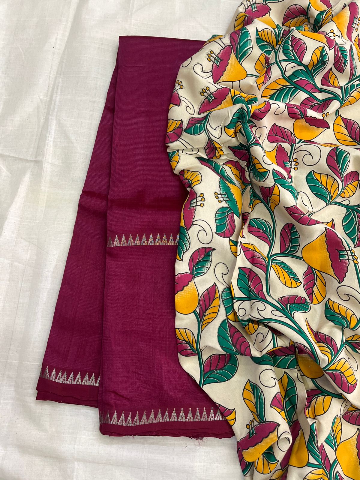 Mangalagiri Pattu Saree - Maroon