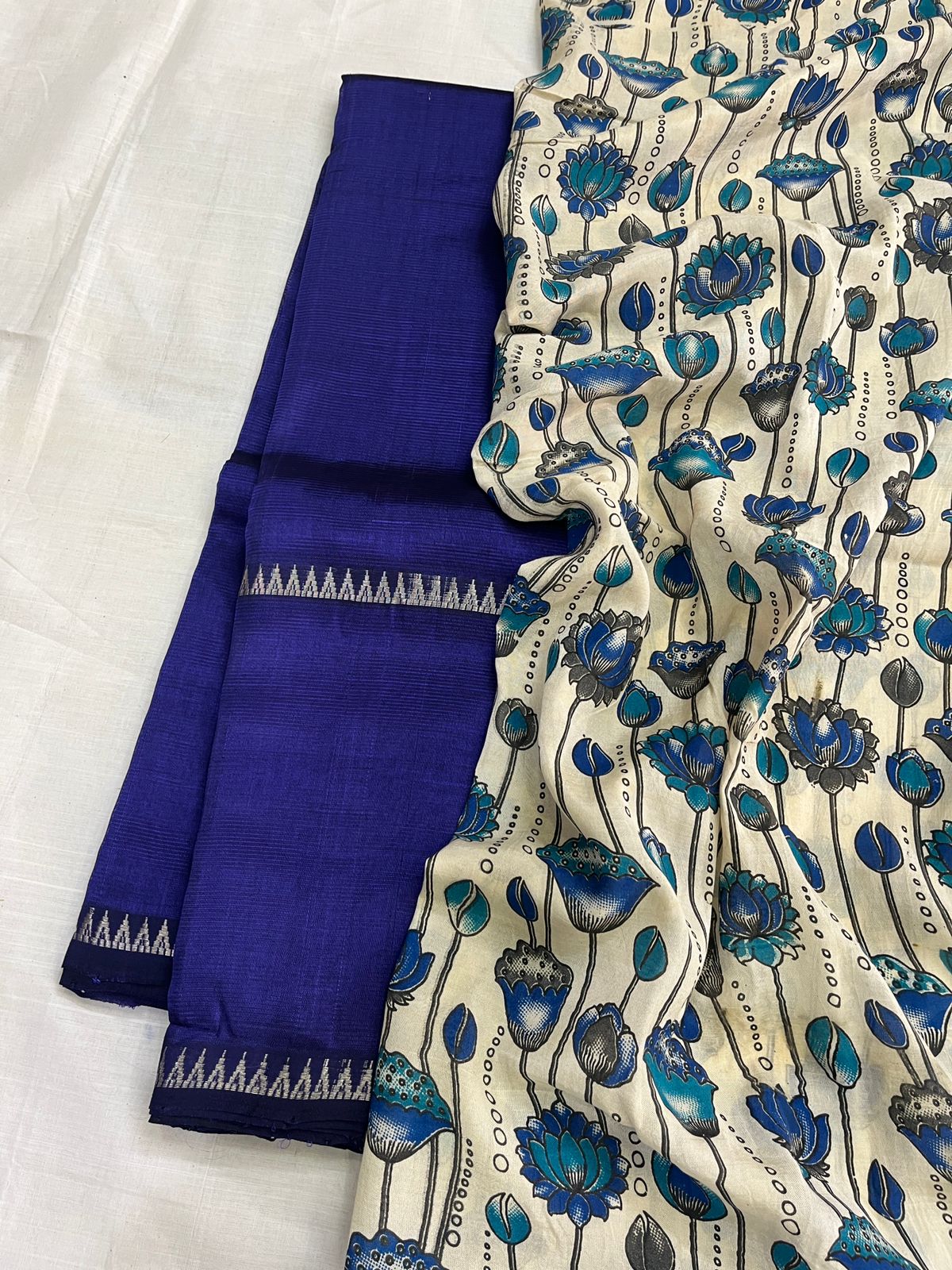 Mangalagiri Pattu Saree - Blue