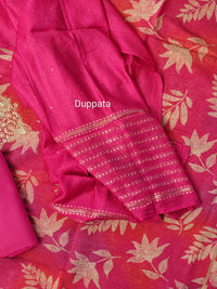 Soft Silky Unstitched Salwar - Multi Pink
