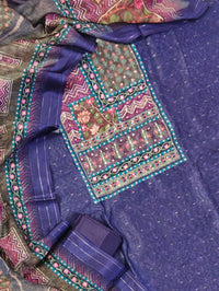 Chanderi Unstitched Salwar - Purple