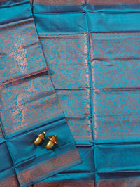 Chinnalampattu Vanasingaram Pattern - Peacock Blue