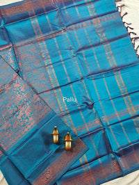 Chinnalampattu Vanasingaram Pattern - Peacock Blue
