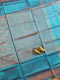 Chinnalampattu Vanasingaram Pattern - Peacock Blue