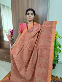 Fancy Silk Cotton - Copper with Beige