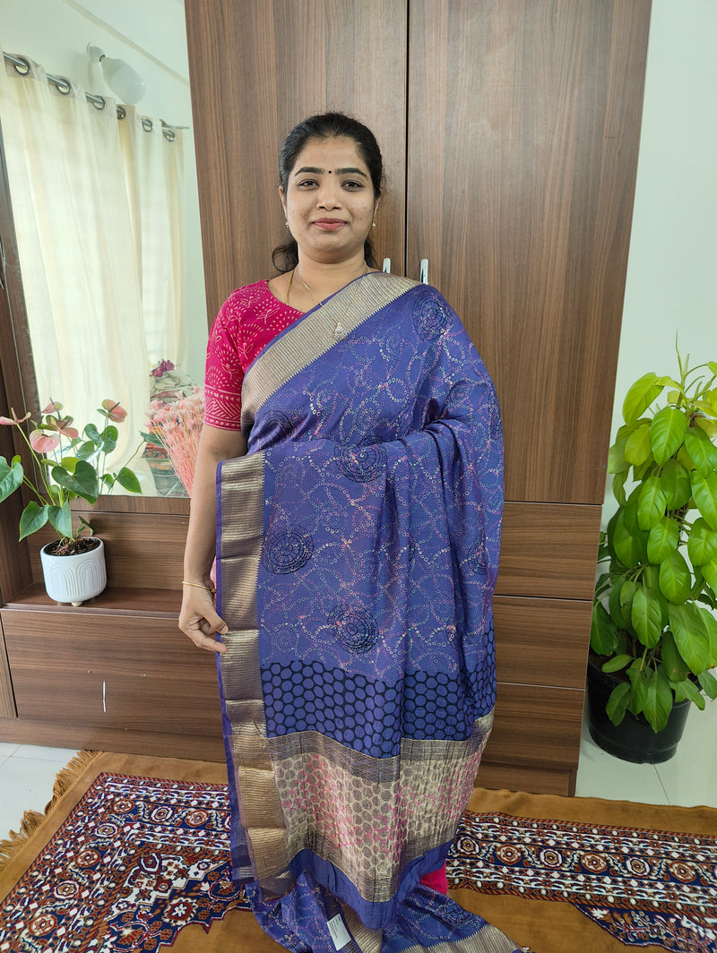 Semi Moonga Silk Saree -  Purple