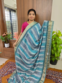 Semi Moonga Silk Saree - Pastel Blue