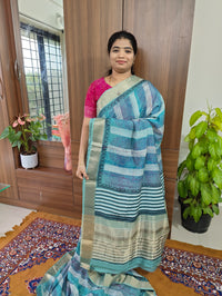 Semi Moonga Silk Saree - Pastel Blue