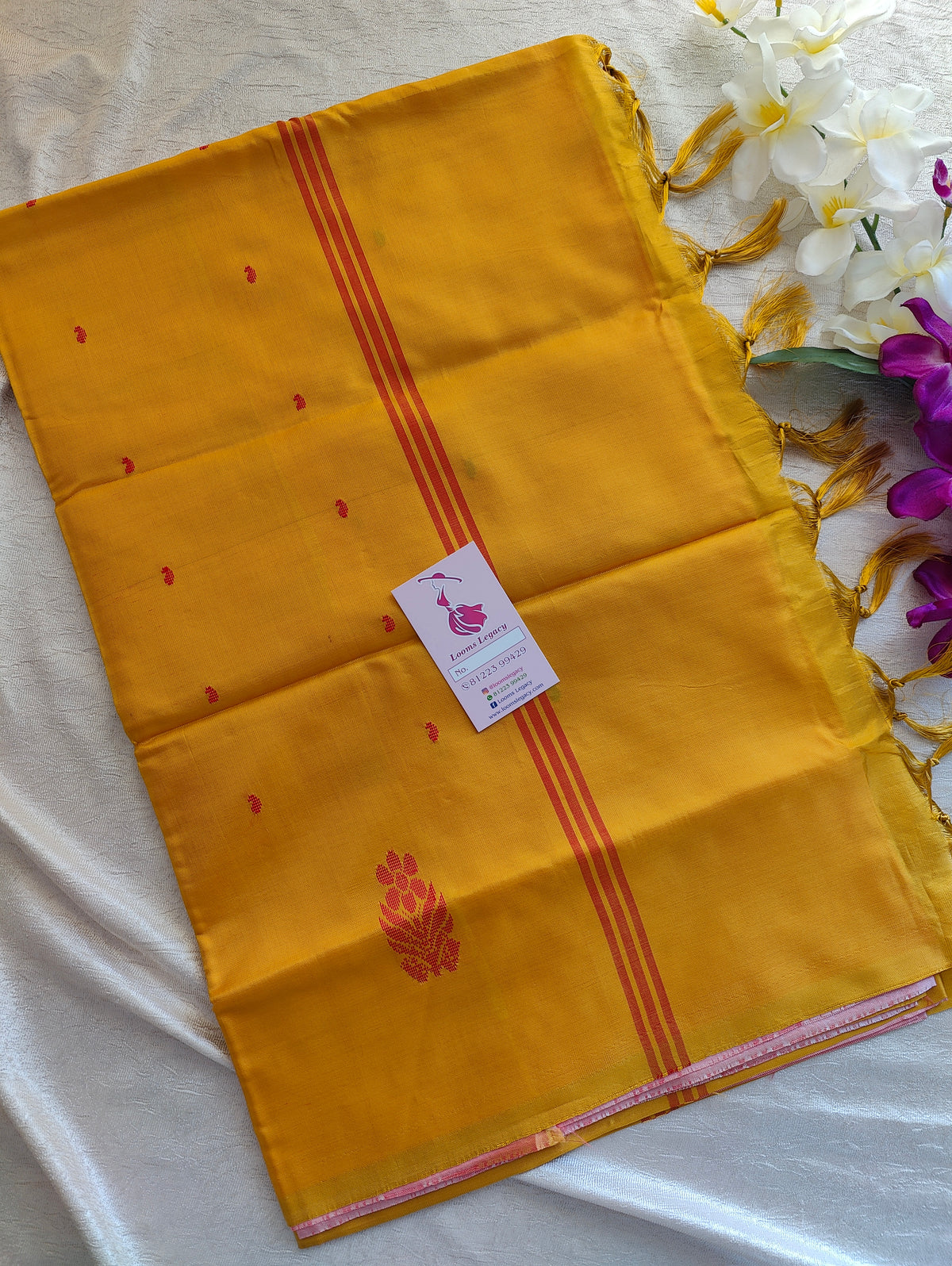 Pink with Yellow Pallu Handwoven Chinnalampattu Saree