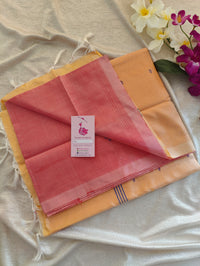 Pastel Pink with Sandal Shade Pallu Handwoven Chinnalampattu Saree