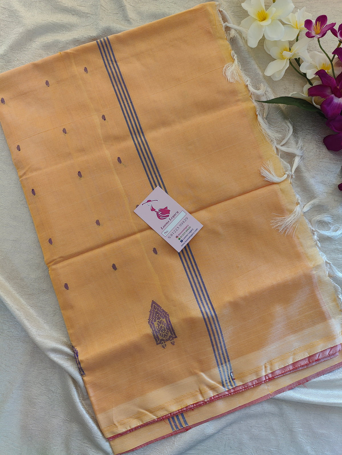 Pastel Pink with Sandal Shade Pallu Handwoven Chinnalampattu Saree