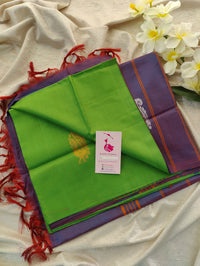 Green with Dual Shade Pallu Handwoven Chinnalampattu Saree