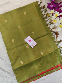 Multi Stripes with Green Pallu Handwoven Chinnalampattu Saree