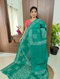 Bhagalpuri Silk Viscous with Batik Prints - Sea Green