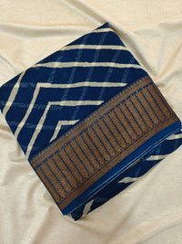 Pure Chanderi Butter Silk - Blue