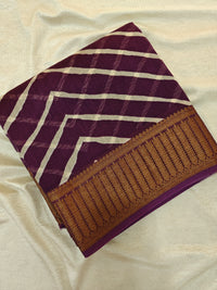 Pure Chanderi Butter Silk - Purple