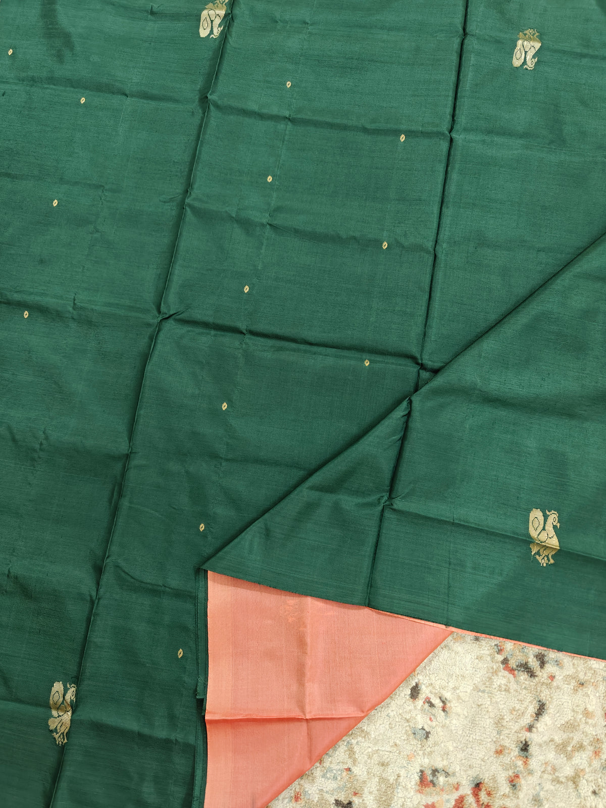 Chinnalampattu Saree - Green with Peach