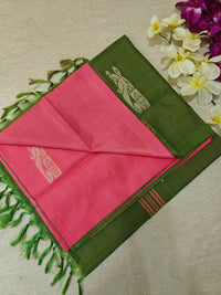 Chinnalampattu Saree - Pink with Green