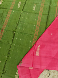 Chinnalampattu Saree - Pink with Green