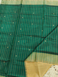 Chinnalampattu Saree- Green with Cream