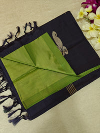 Chinnalampattu Saree - Green with Blue