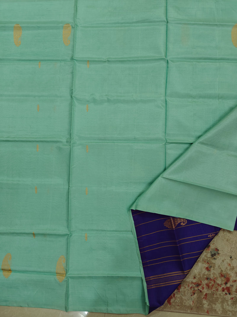 Chinnalampattu Saree- Green with Blue