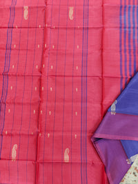 Chinnalampattu Saree- Blue with Pink