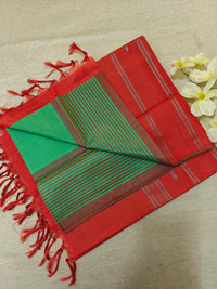 Chinnalampattu Saree- Green with Red