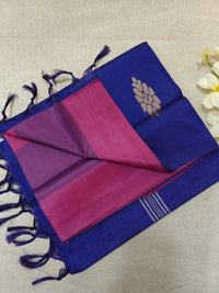 Chinnalampattu Saree-Pink with Blue