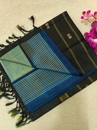 Chinnalampattu Saree- Blue with Black