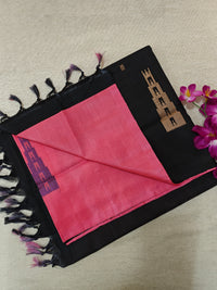 Chinnalampattu Saree-Pink with Black